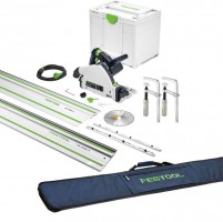 Festool 577012 TS 55 FEBQ-Plus-FS 240V Plunge-cut saw + 2 x 1.4m Guide Rail, 2 x Connectors, Pair Of Clamps & Rail Bag £899.00